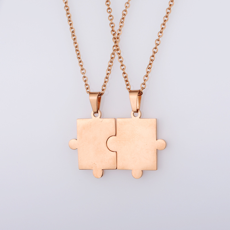 Personalized Geometry Pattern Puzzle Necklace Combination Necklace
